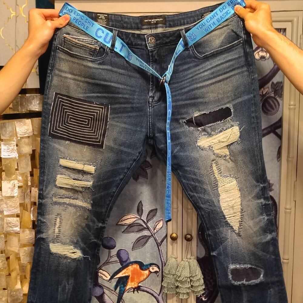 🔥 LAST ONE! Cult of Individuality ROCKER SLIM Jeans + Designer Belt – S-O Alert